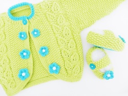 Flower Bolero by StarBaby Designer Knitwear,  www.starbabyknitwear.com