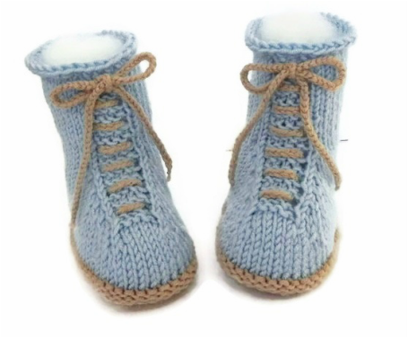 Hi Tops, Baby Booties, Desert Boot style by StarBaby Knitwear, www.starbabyknitwear.com
