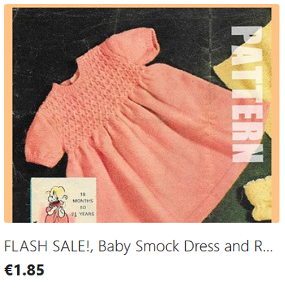 Baby Smock Dress Set knitting pattern download