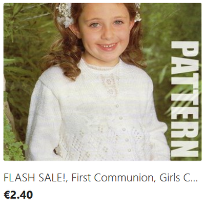 First Communion Lacy Cardigan knitting pattern download