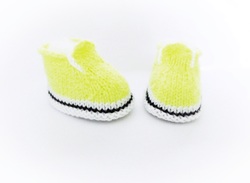 Baby Vans, Slip on booties by StarBaby Designer Knitwear, www.starbabyknitwear.com