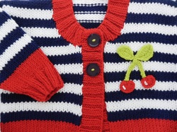 Cherry Cardigan by StarBaby Designer Knitwear,  www.starbabyknitwear.com