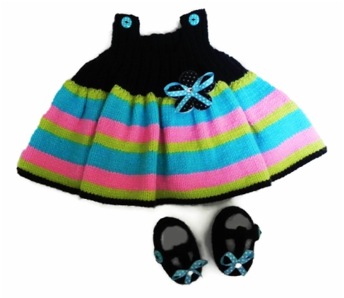 Baby Pinafore Set, StarBaby Knitwear, www.starbabyknitwear.com