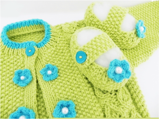 Baby Bolero Set by StarBaby Knitwear, www.starbabyknitwear.com