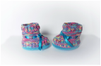 Rainbow Booties, hand knitted booties by StarBaby Designer Knitwear, www.starbabyknitwear.com