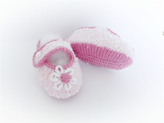 Baby Pink Booties by StarBaby Knitwear, www.starbabyknitwear.com