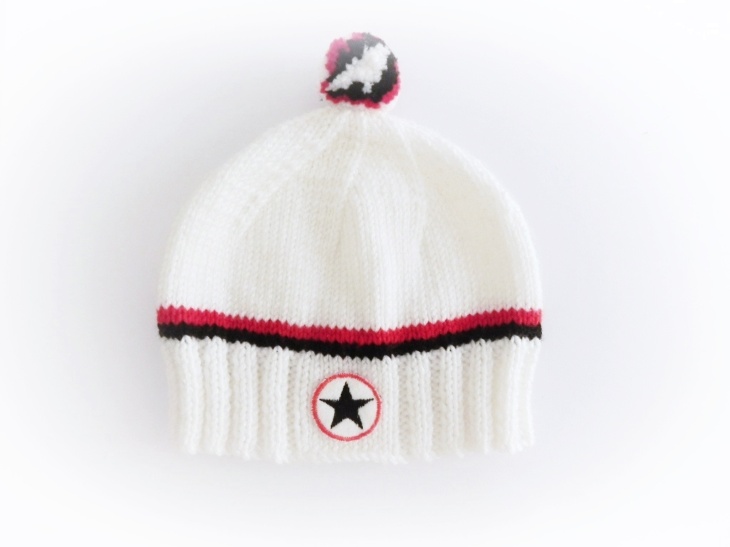 Baby Bobble hat, Striped Hat by StarBaby knitwear, www.starbabyknitwear.com