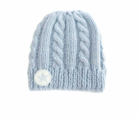 Cable Knit Beanie Hat by StarBaby Knitwear, www.starbabyknitwear.com