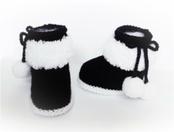 Baby Booties, Ugg style by StarBaby Knitwear, www.starbabyknitwear.com