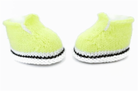 Baby Slip on sneakers, Vans style booties, hand knitted booties by StarBaby Designer Knitwear, www.starbabyknitwear.com