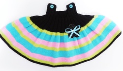 Colourful Pinafore by StarBaby Designer Knitwear,  www.starbabyknitwear.com