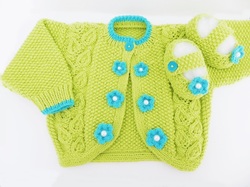 Baby Flower Bolero by StarBaby Knitwear, www.starbabyknitwear.com