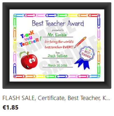 Best Teacher Award digital download