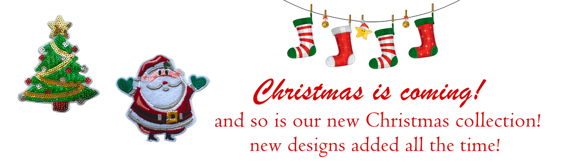 Christmas patches, embroidery patches, www.starbabyknitwear.com