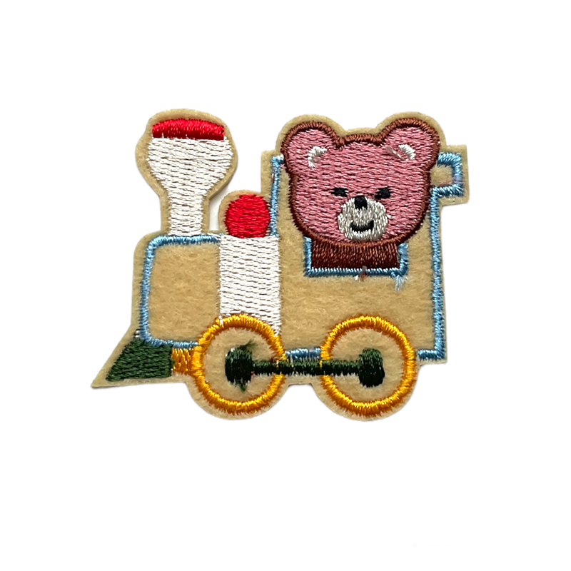 patch, embroidery patch, teddy train patch, www.starbabyknitwear.com